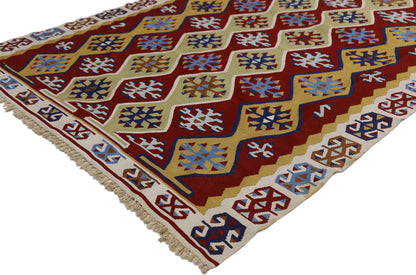 3 x 6 Vintage Turkish Silk Kilim Rug 70792