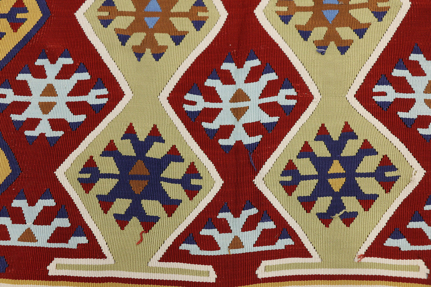 3 x 6 Vintage Turkish Silk Kilim Rug 70792