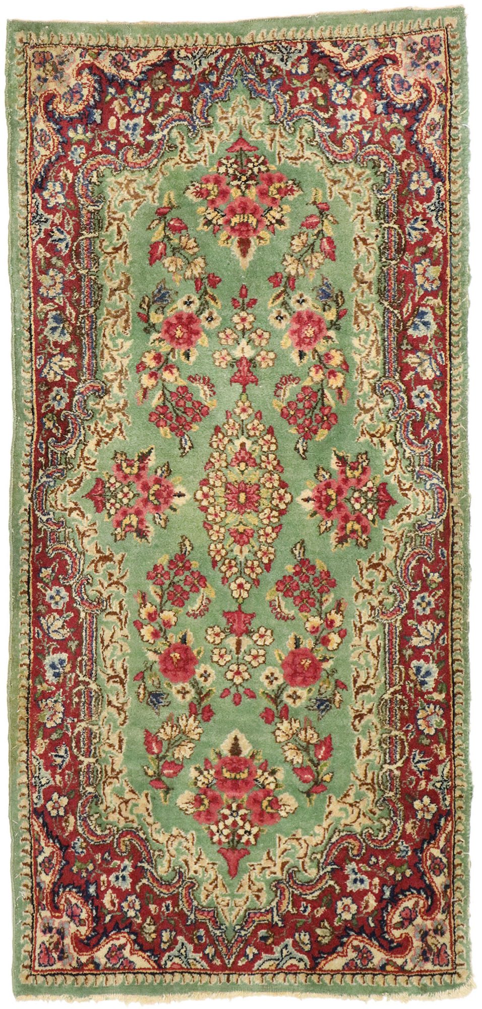 2 x 4 Antique Persian Kerman Rug 70817