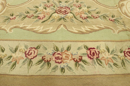 12 x 18 Antique Floral Hooked Rug 70860