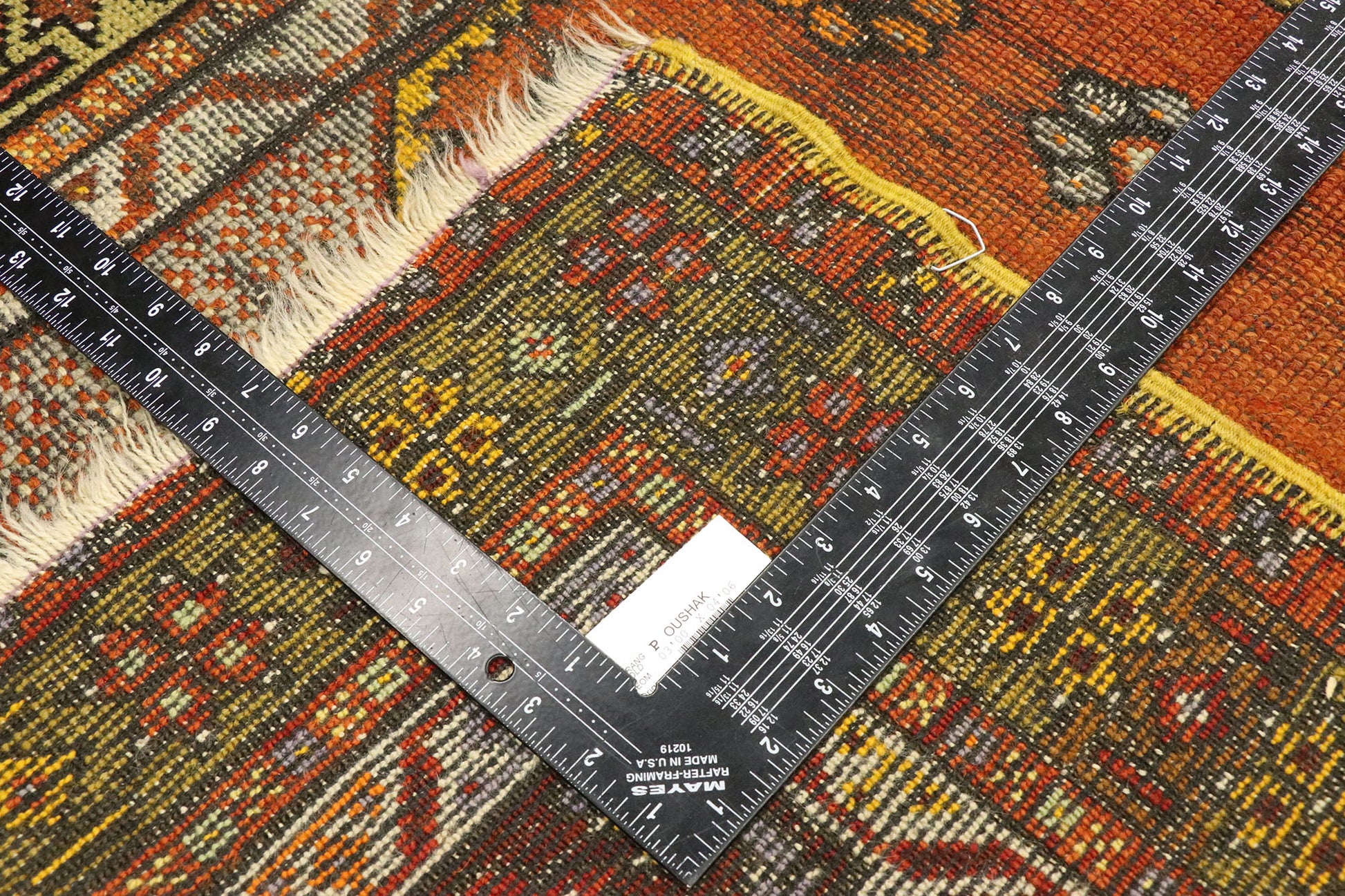 3 x 4 Vintage Turkish Oushak Rug 70866