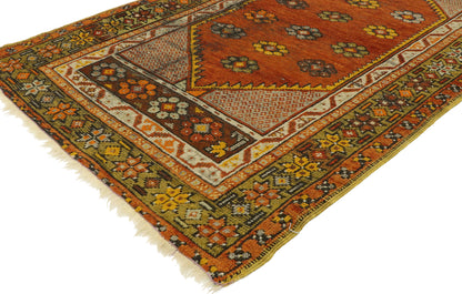 3 x 4 Vintage Turkish Oushak Rug 70866