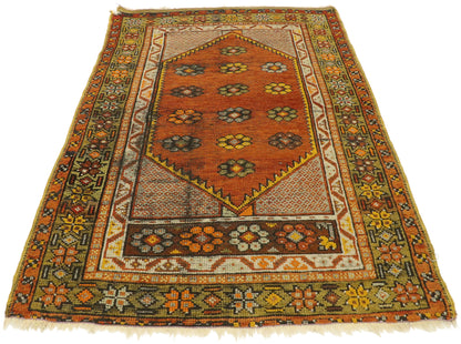 3 x 4 Vintage Turkish Oushak Rug 70866
