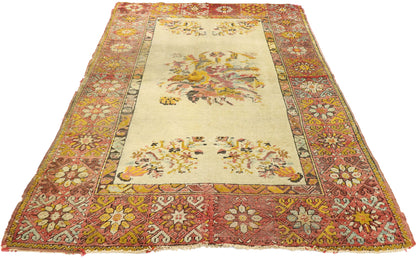 3 x 5 Vintage Turkish Oushak Rug 70870
