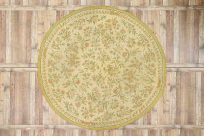 9 x 9 Antique Chainstitch Round Area Rug 70896