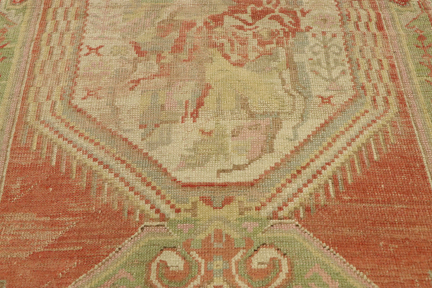 4 x 5 Vintage Turkish Oushak Rug 70925