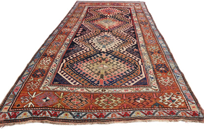 4 x 8 Antique Caucasian Kazak Rug 70950