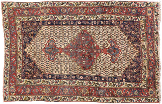 7 x 11 Antique Bijar Rug 71042