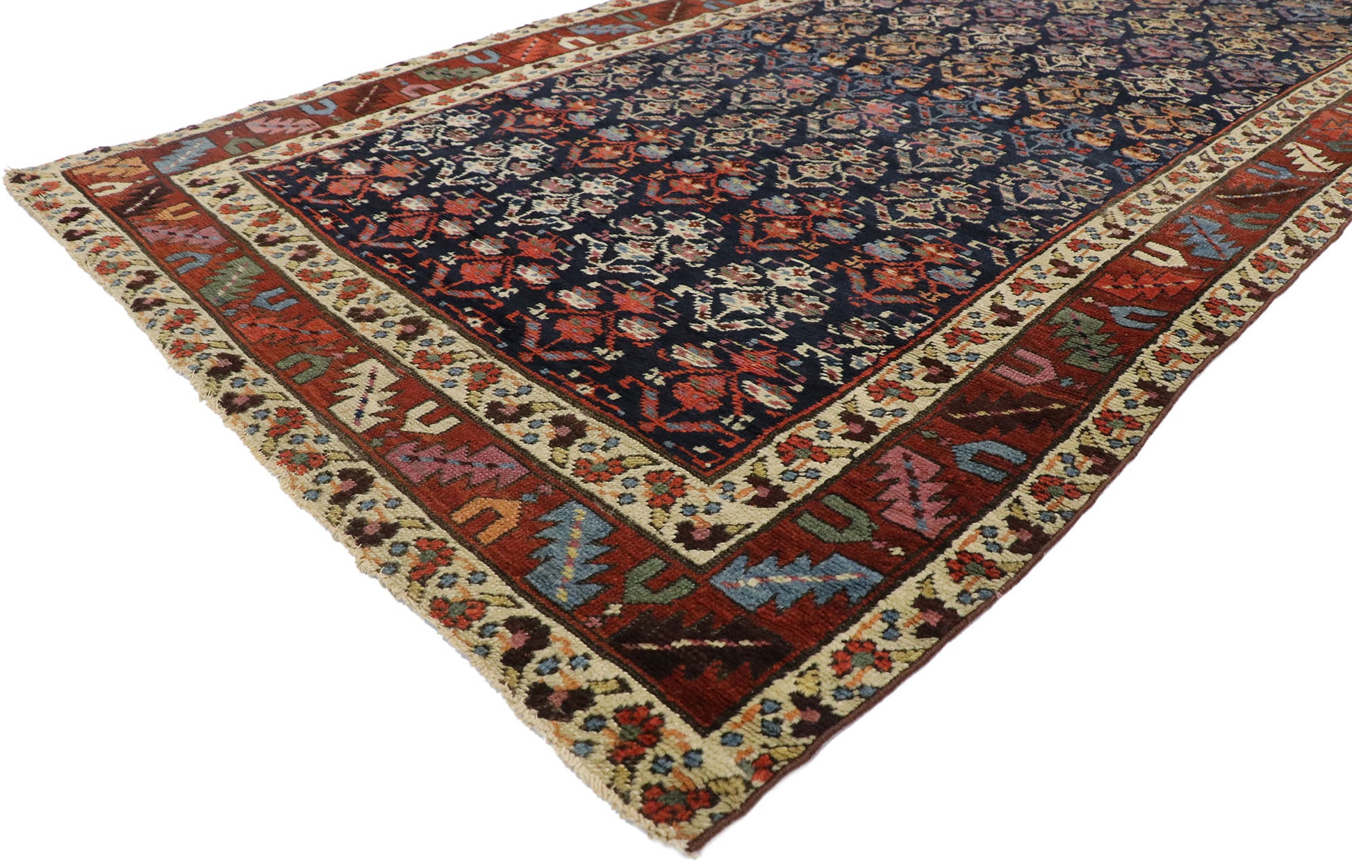 3 x 12 Antique Russian Caucasian Shirvan Boteh Runner 71046