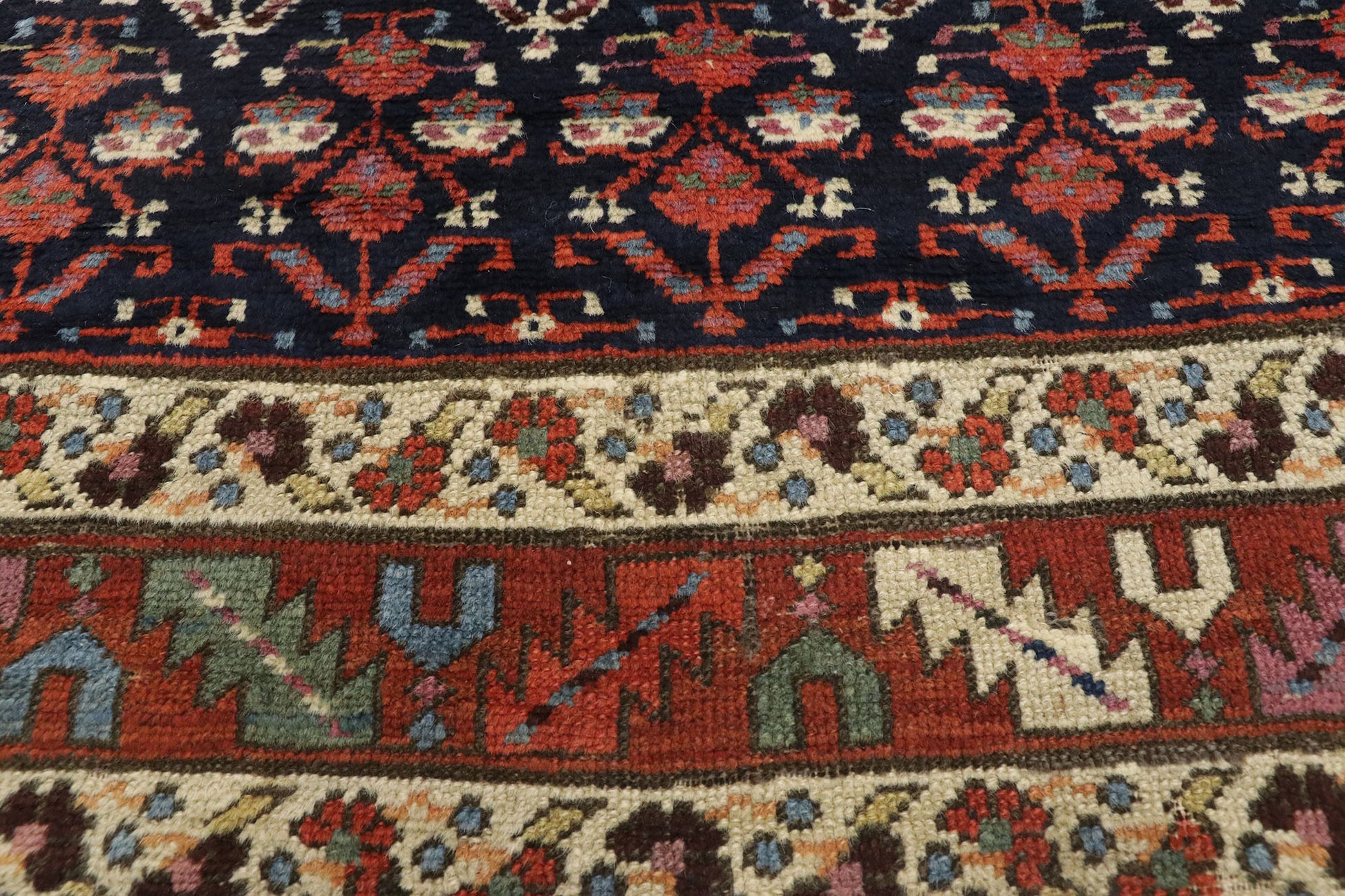 3 x 12 Antique Russian Caucasian Shirvan Boteh Runner 71046