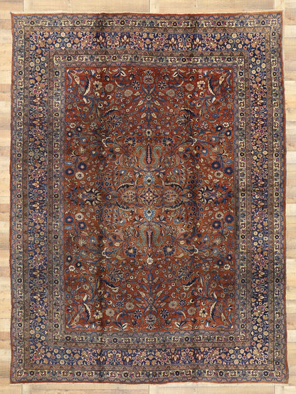 9 x 12 Antique Persian Mashhad Rug 71212