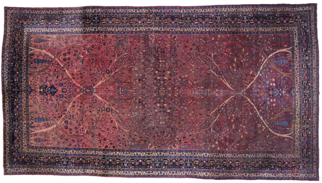 12 x 22 Antique Mashad Rug 71439