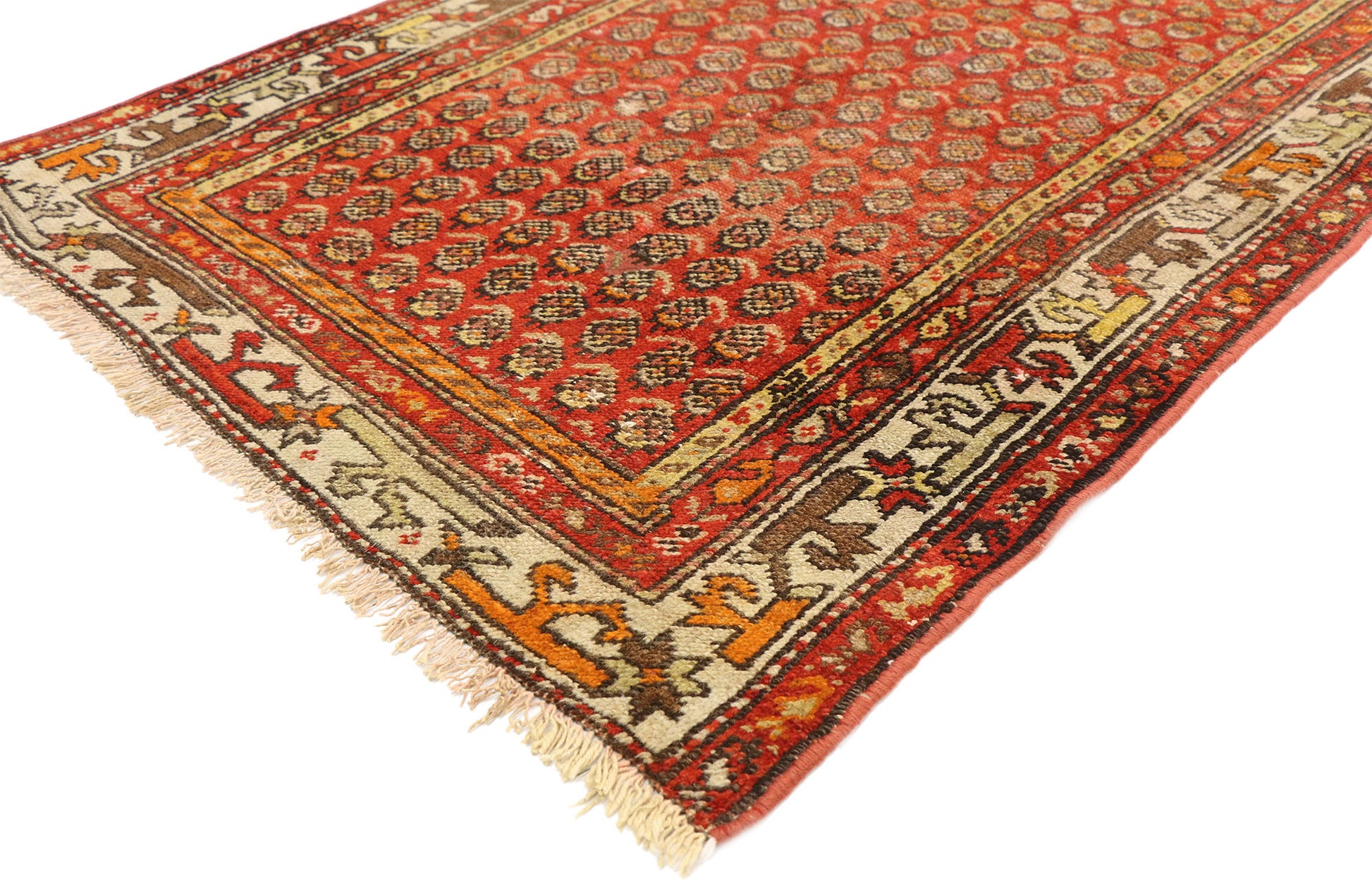 3 x 6 Antique Persian Hamadan Rug 71448