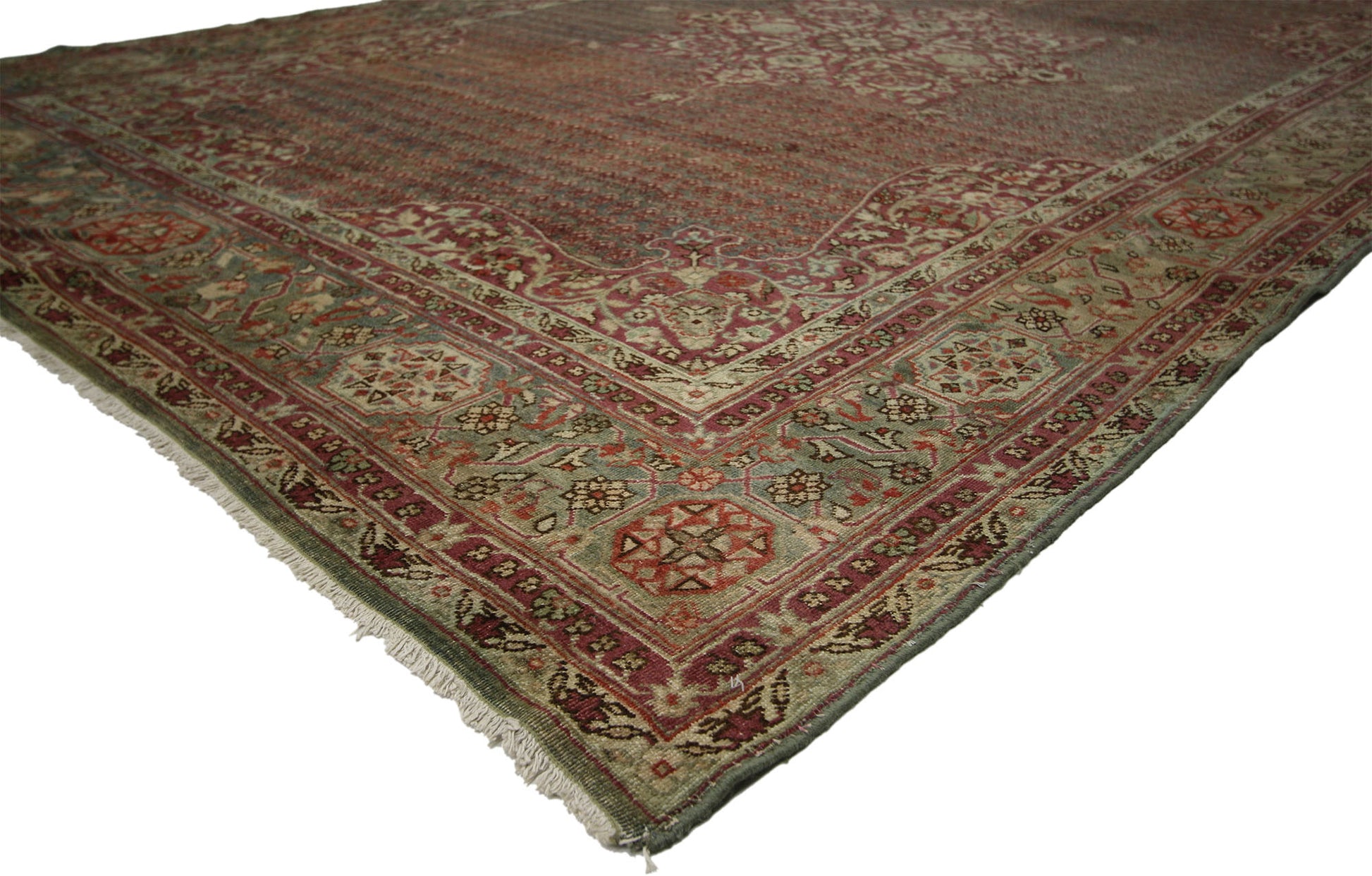 7 x 11 Antique Indian Agra Rug 71466