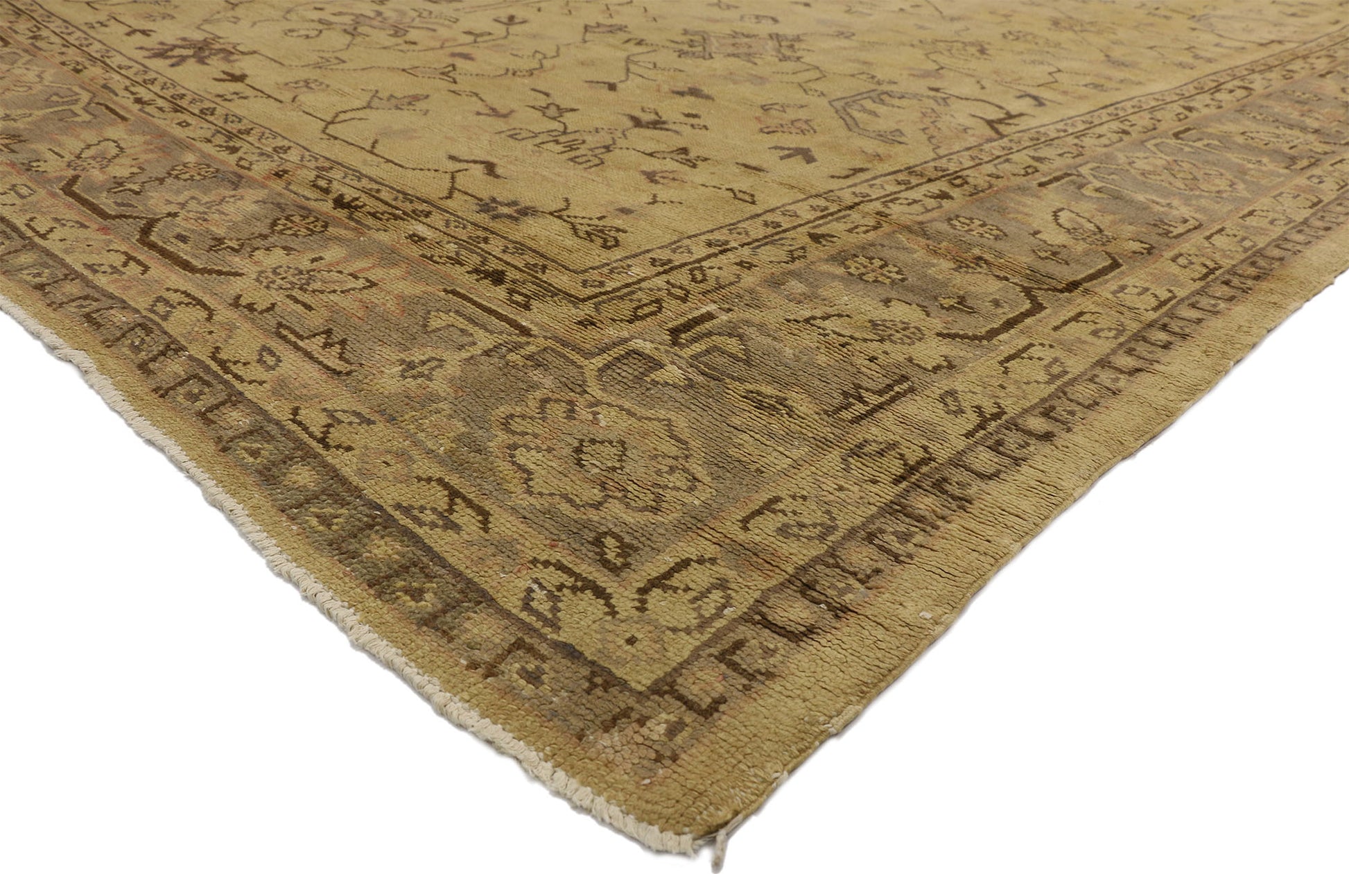 11 x 14 Antique Turkish Oushak Rug 71497