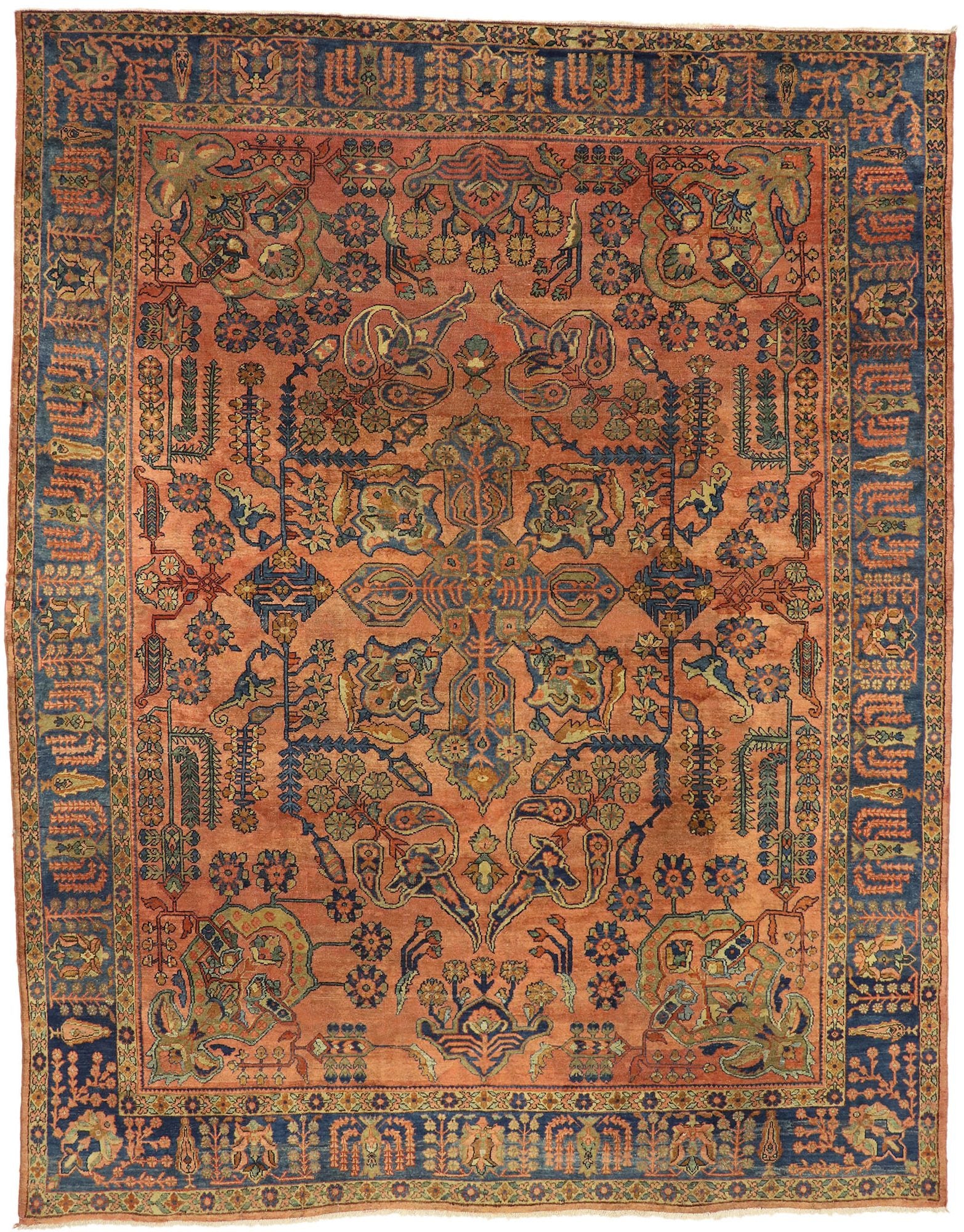 10 x 13 Antique Mahal Rug 71518