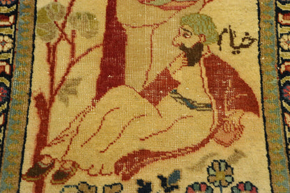 2 x 2 Antique Persian Tabriz Rug 71535