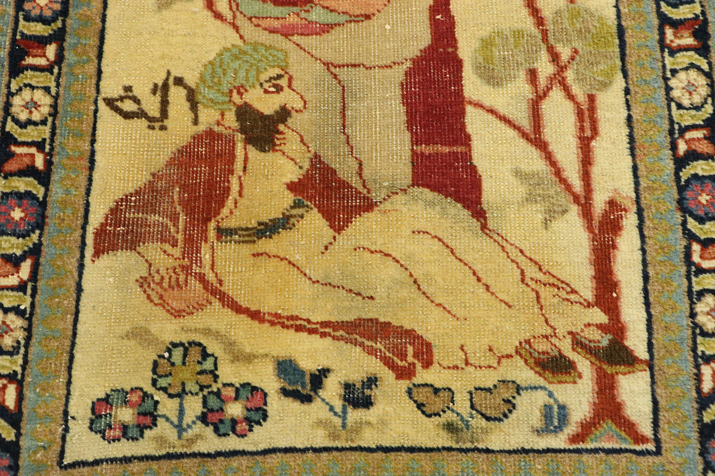 2 x 2 Antique Persian Tabriz Rug 71536