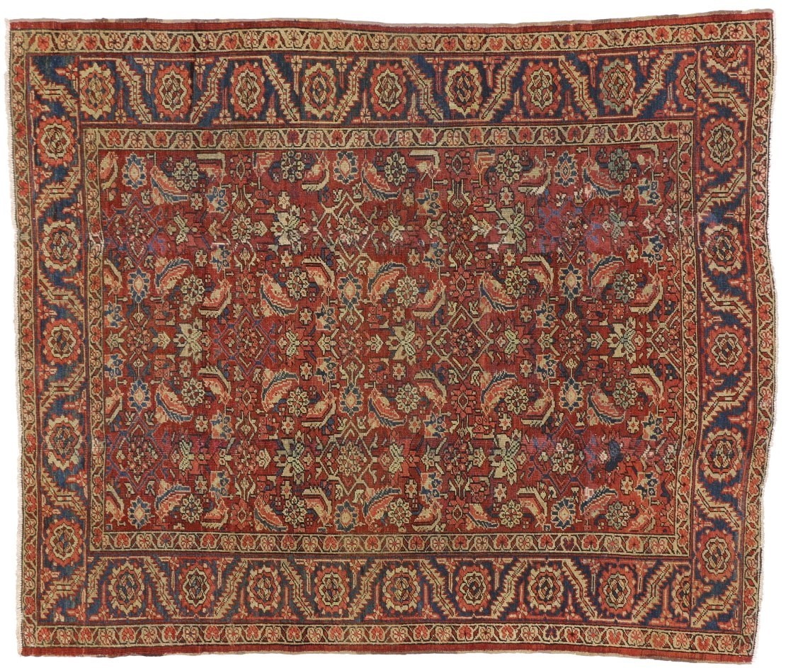 7 x 9 Antique Heriz Rug 71575