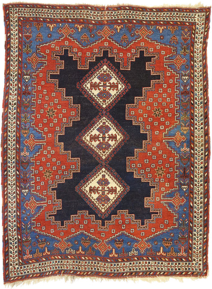 4 x 6 Antique Persian Shiraz Rug 71656