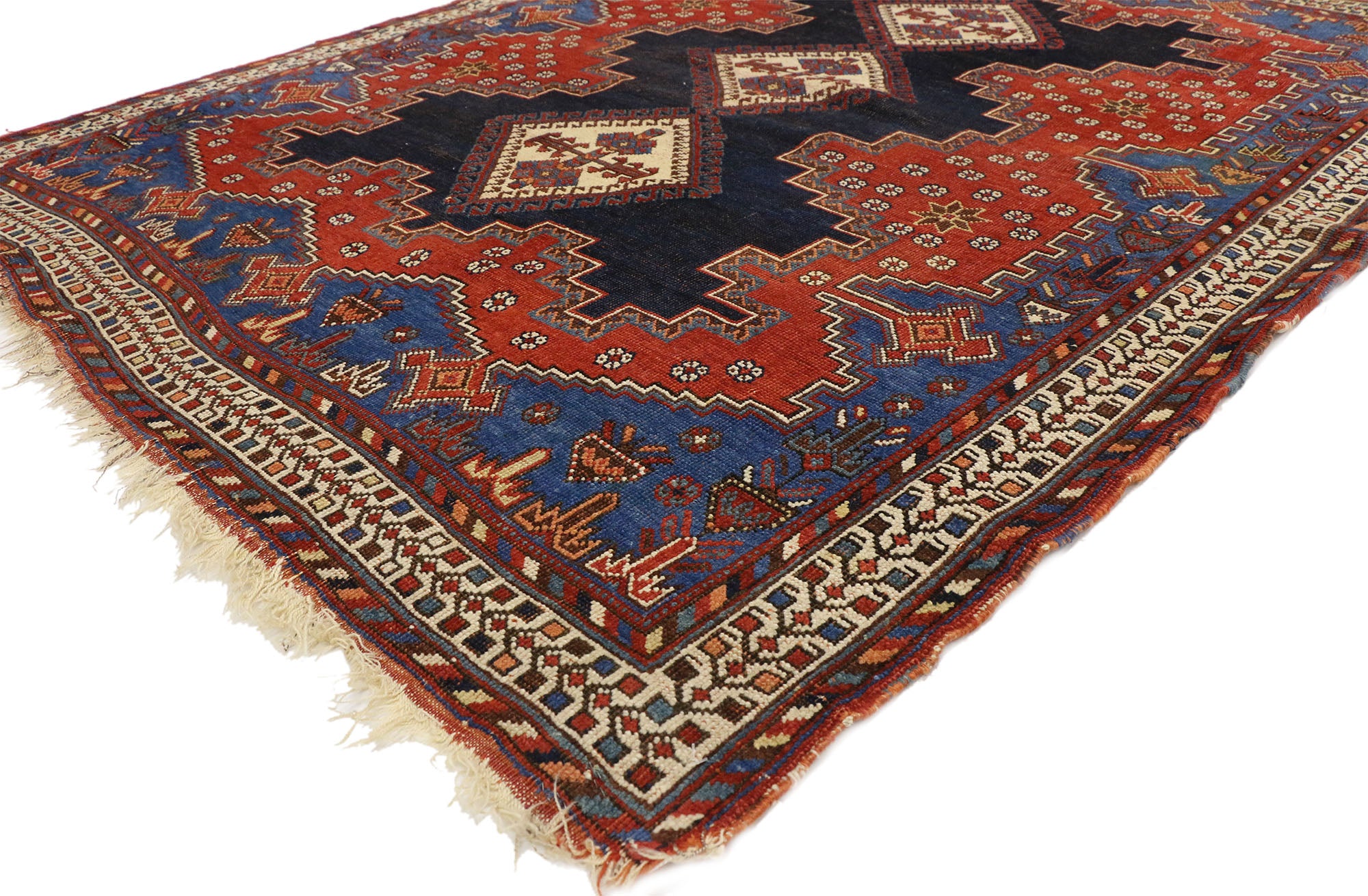ラグ shiraz rug 6 x 8 Vintage Persian Shiraz Rug 74735 – Esmaili Rugs