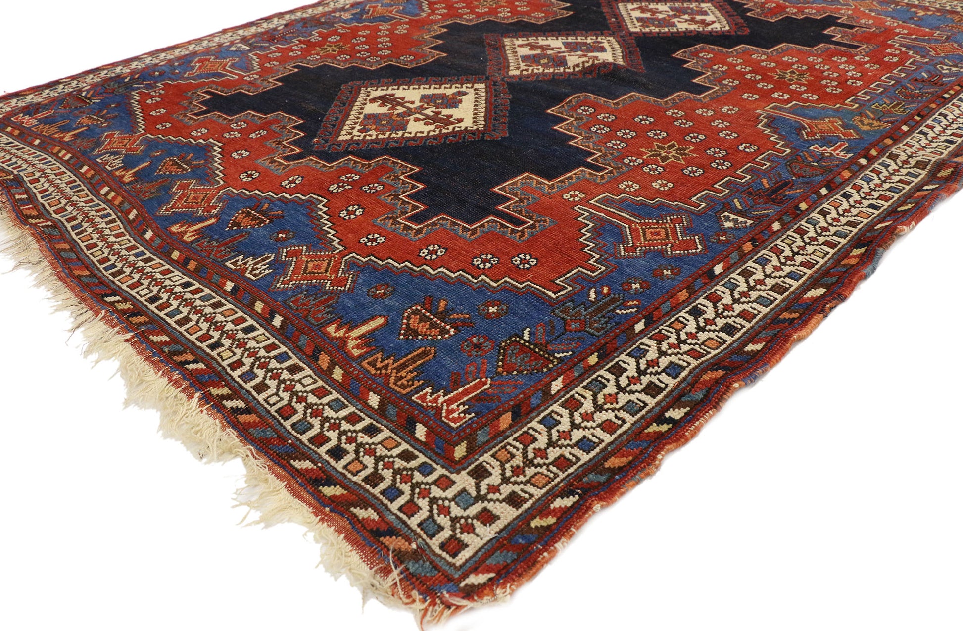 4 x 6 Antique Persian Shiraz Rug 71656