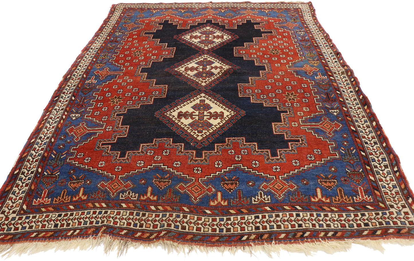 4 x 6 Antique Persian Shiraz Rug 71656