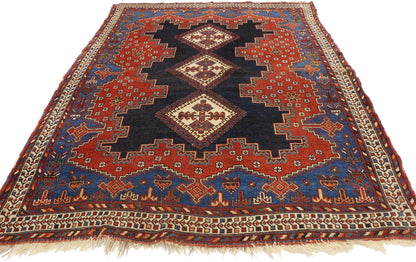 4 x 6 Antique Persian Shiraz Rug 71656