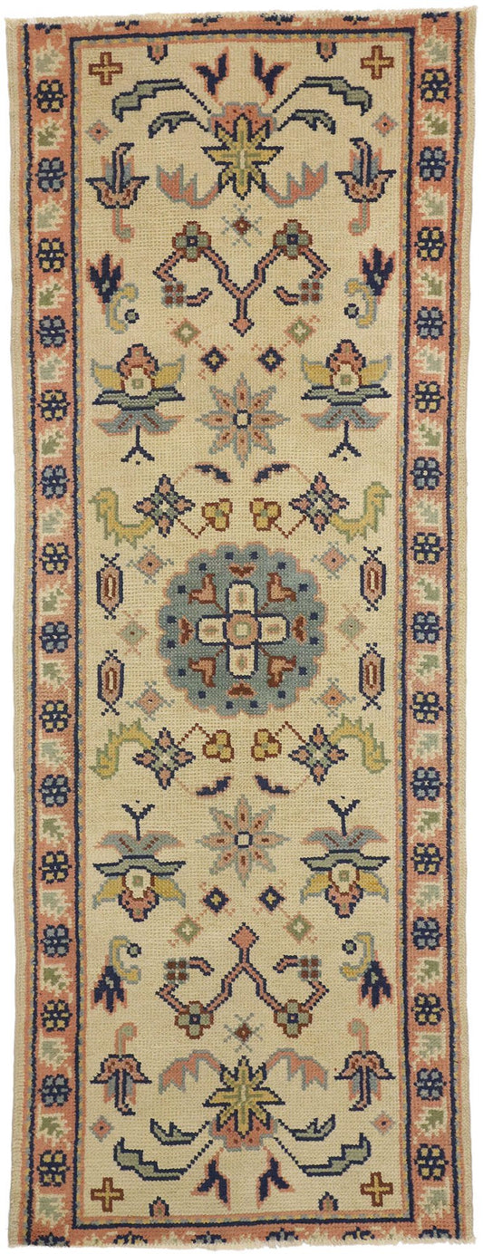 4 x 11 Vintage Turkish Oushak Rug 71674