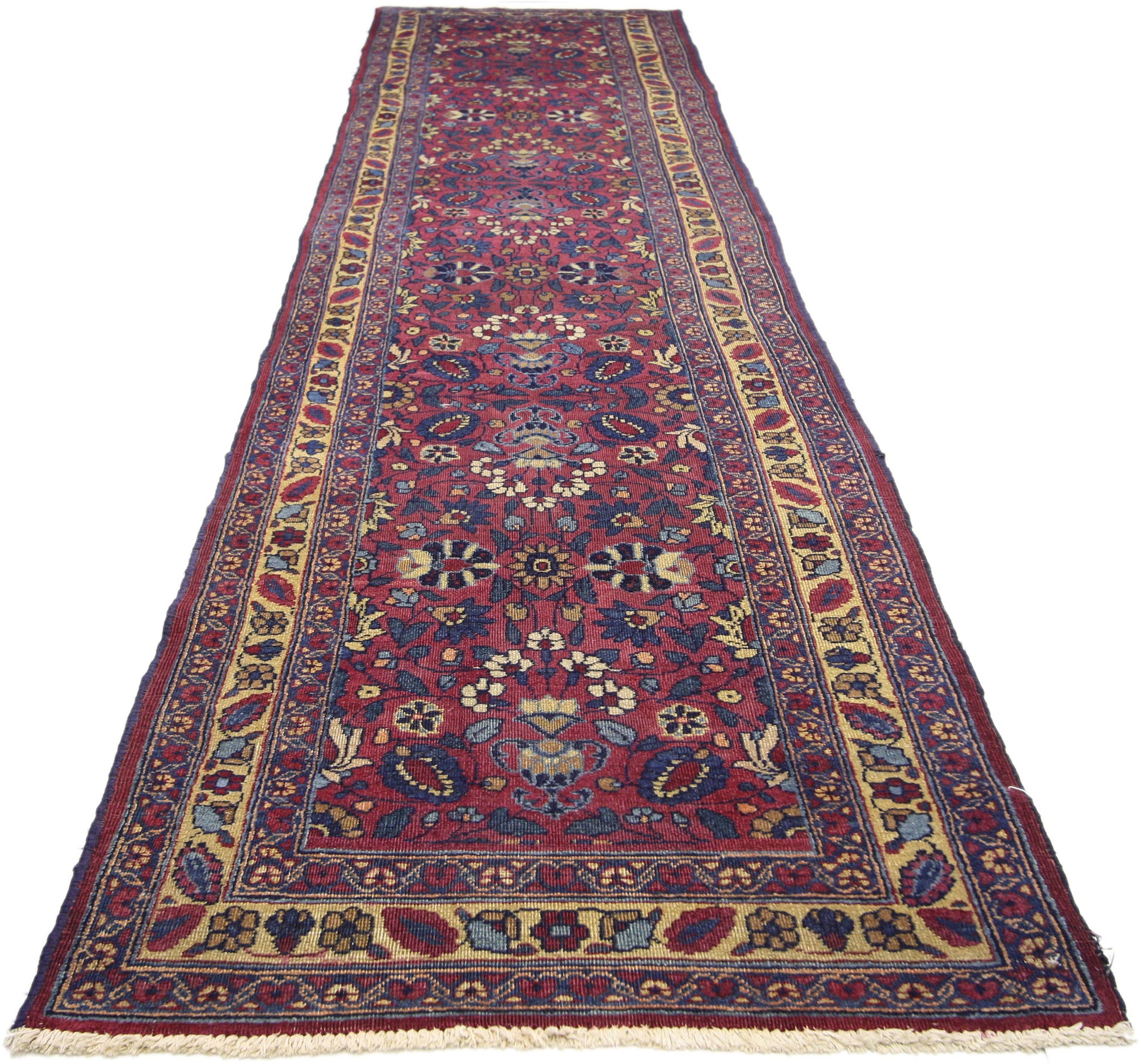 3 x 12 Antique Persian Mashhad Rug 71710