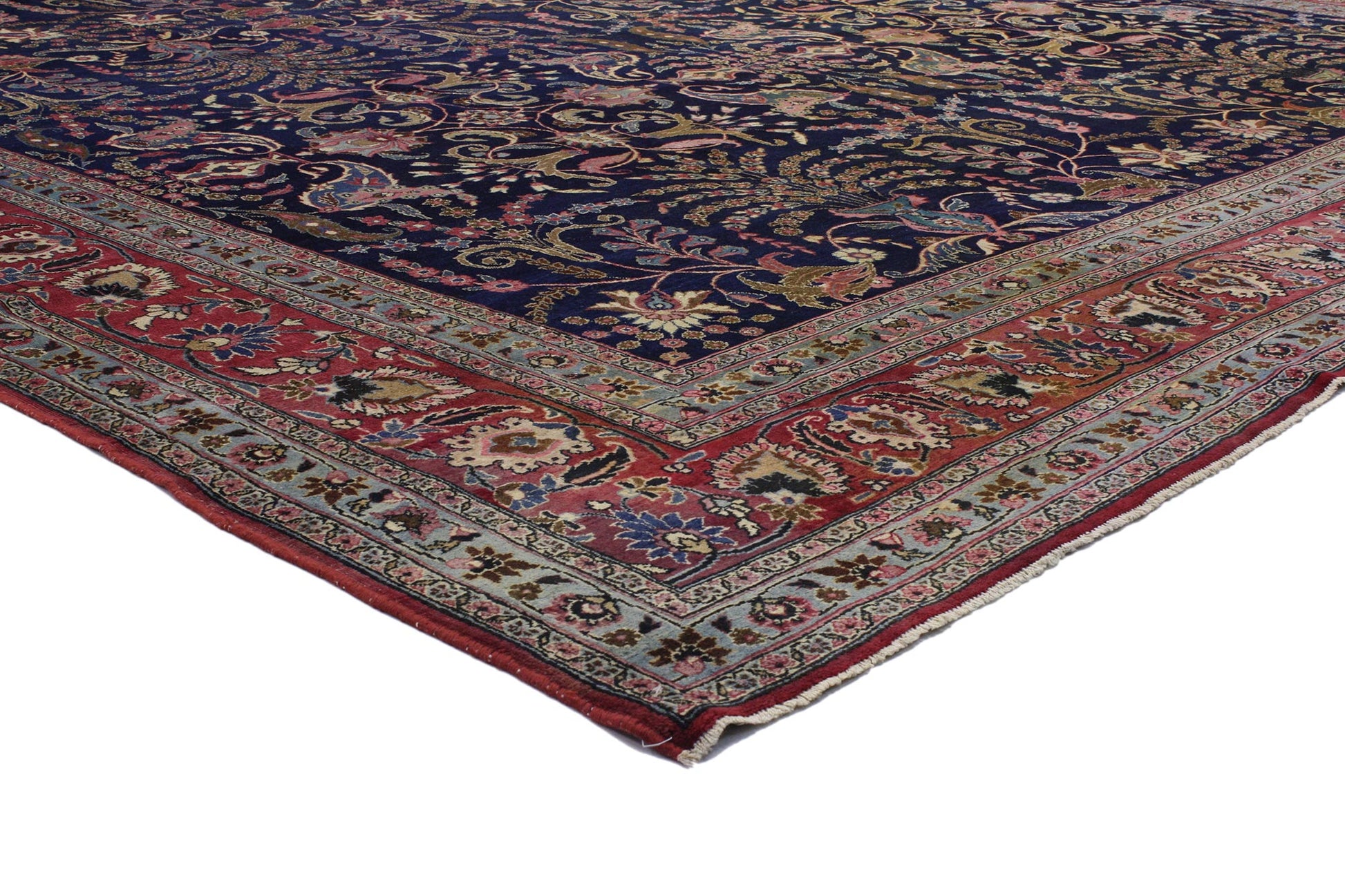 13 x 21 Antique Persian Mashhad Rug 71738