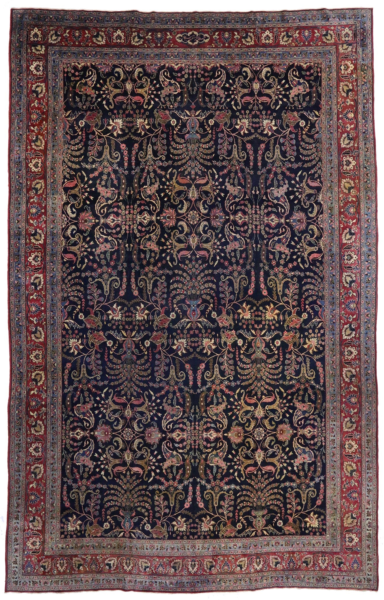 13 x 21 Antique Persian Mashhad Rug 71738