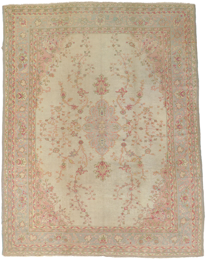 8 x 11 Antique Turkish Oushak Rug 71741