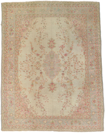 8 x 11 Antique Turkish Oushak Rug 71741