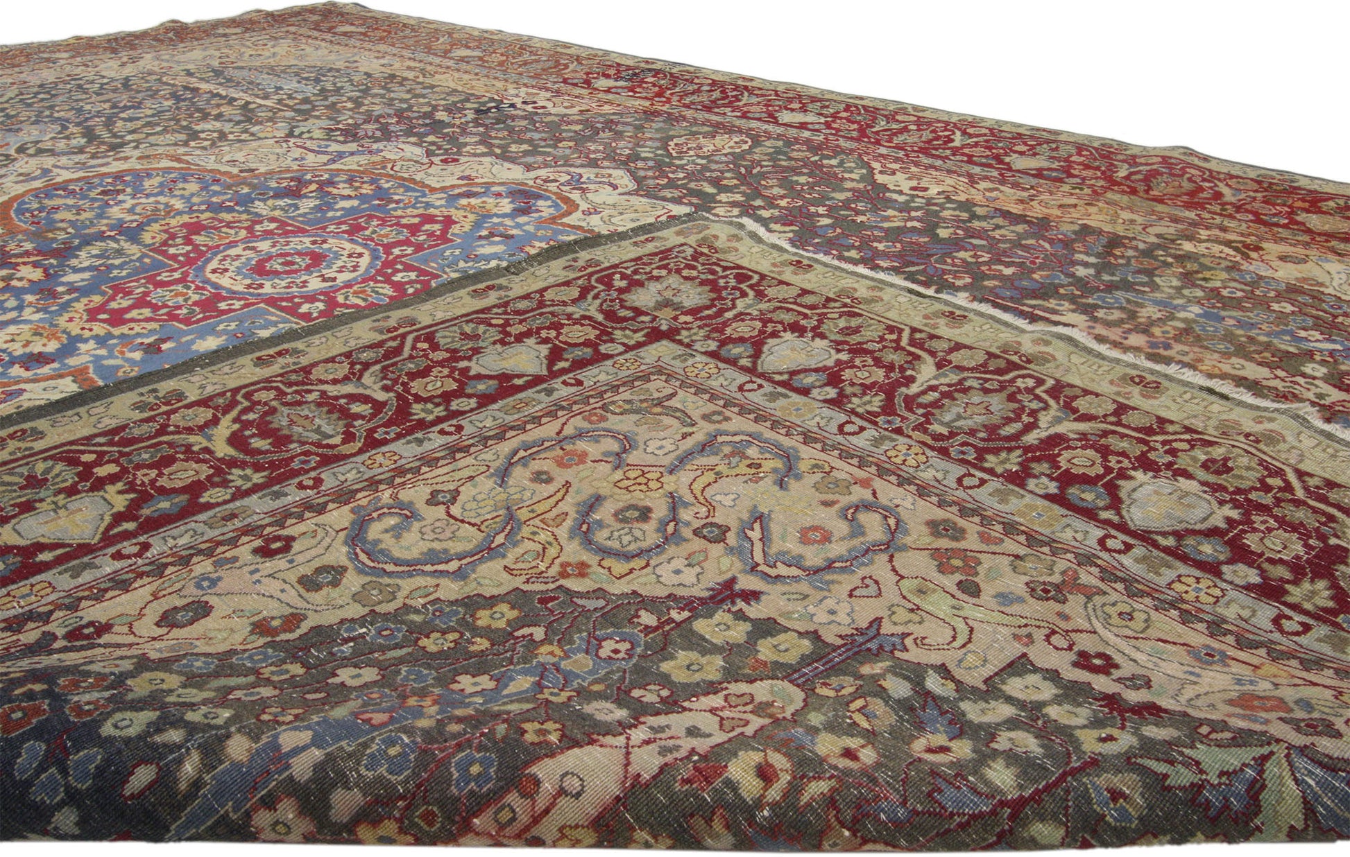 7 x 10 Antique Indian Agra Rug 71743