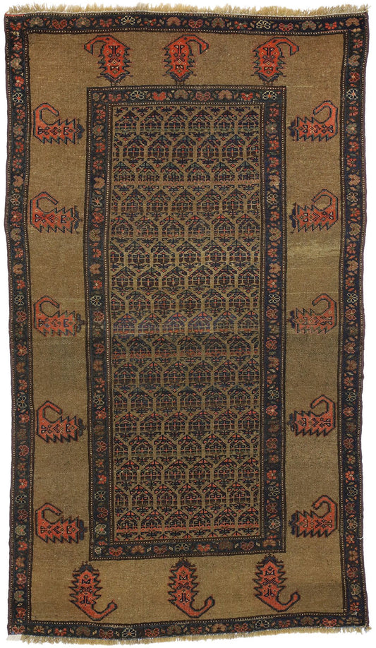 4 x 7 Antique Persian Malayer Rug 71827