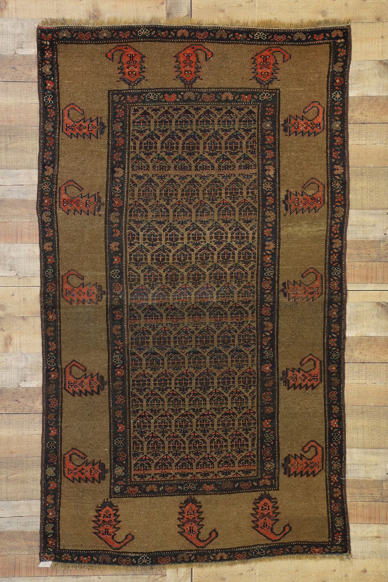 4 x 7 Antique Persian Malayer Rug 71827