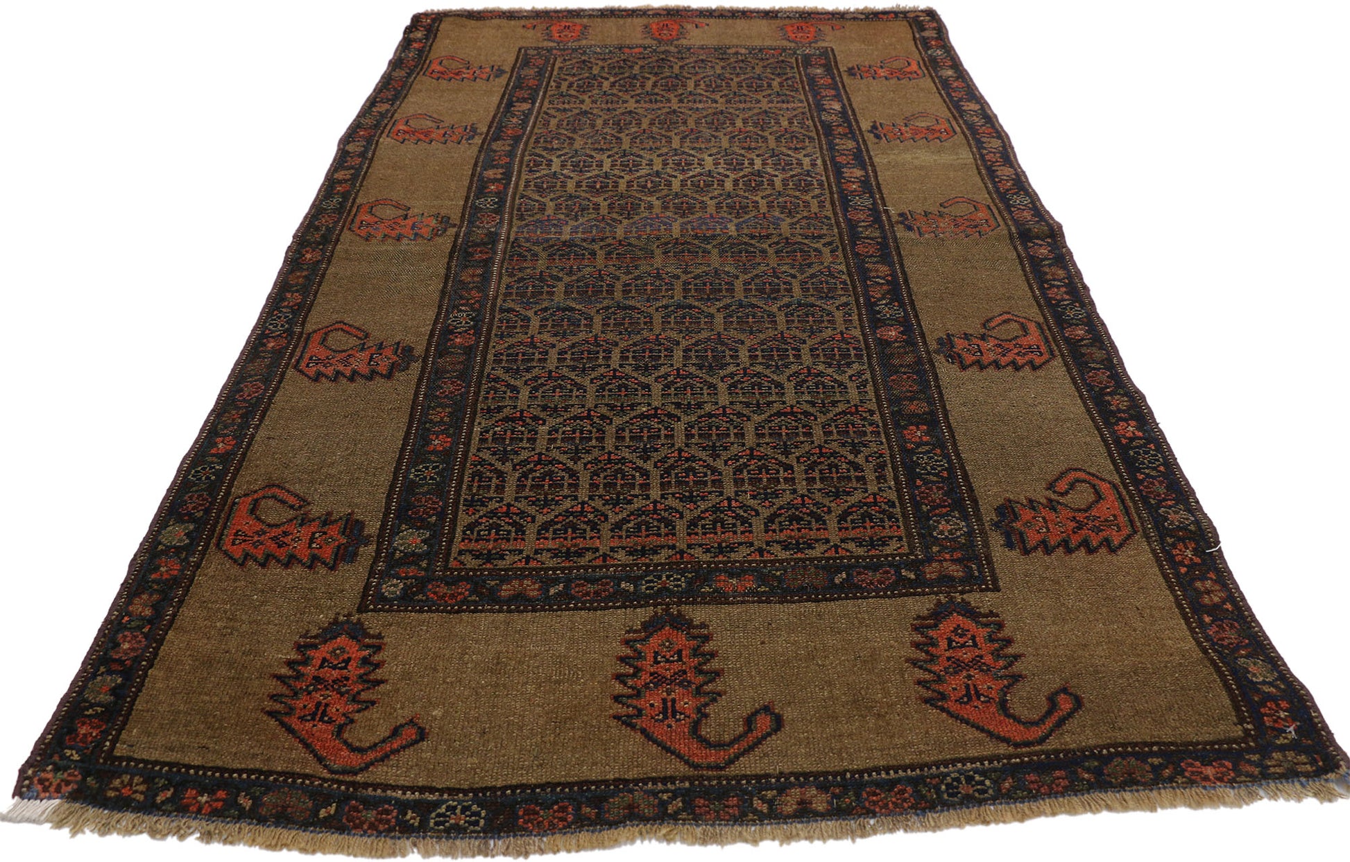 4 x 7 Antique Persian Malayer Rug 71827
