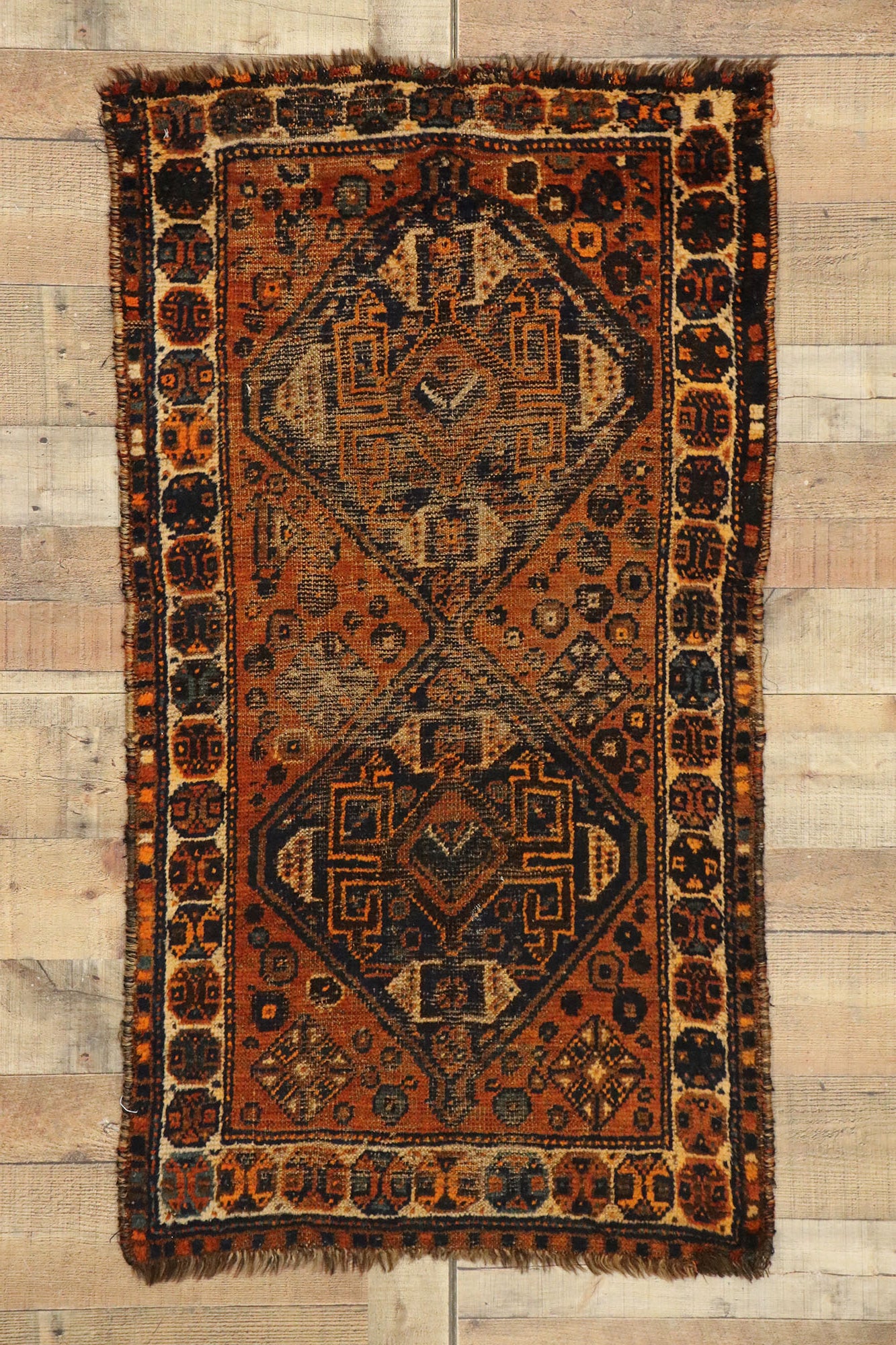 2 x 4 Antique Afghani Tribal Rug 71846