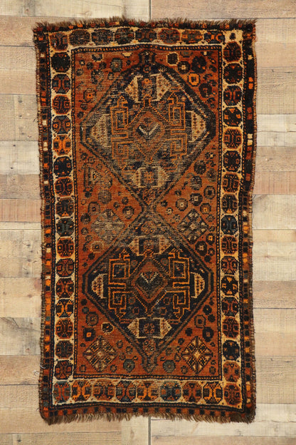 2 x 4 Antique Afghani Tribal Rug 71846