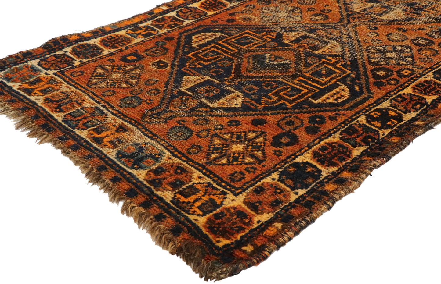 2 x 4 Antique Afghani Tribal Rug 71846