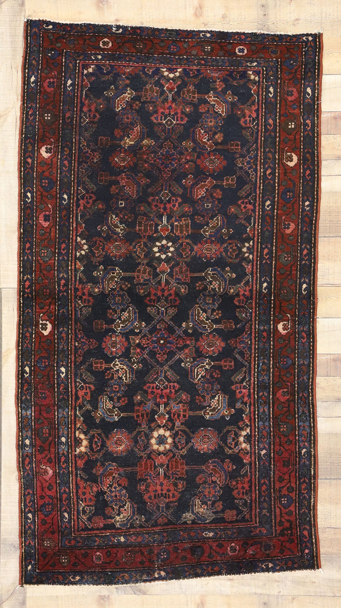 3 x 6 Antique Persian Hamadan Rug 71848