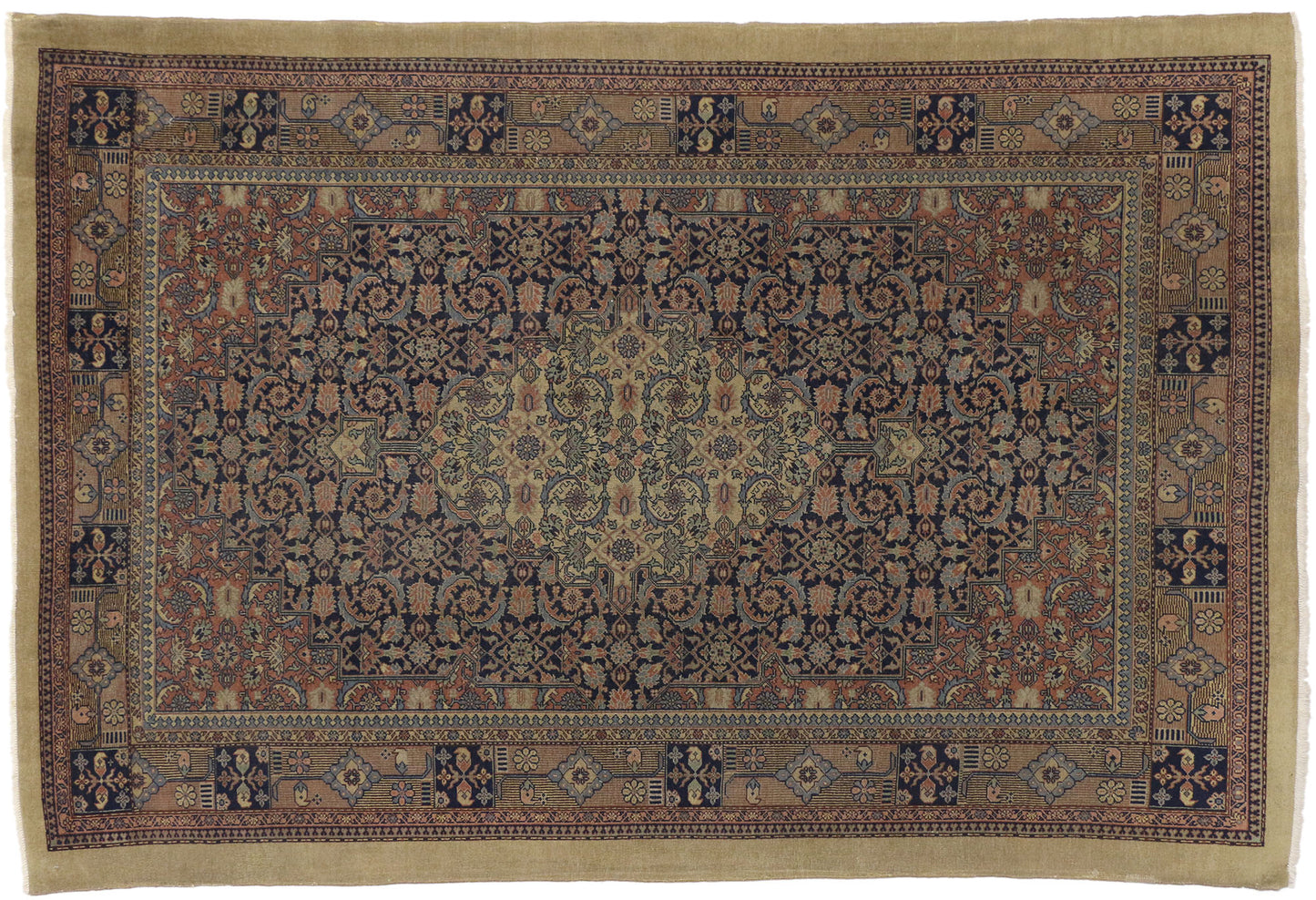6 x 9 Antique Indian Malayer Rug 71853