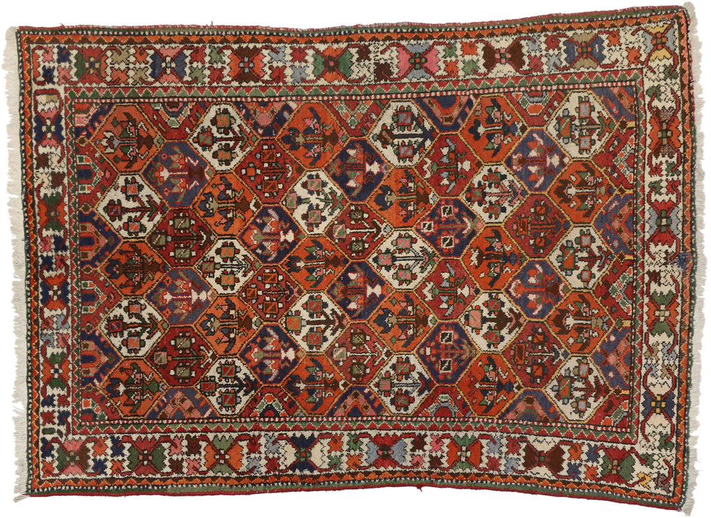 7 x 10 Vintage Persian Bakhtiari Rug 71854