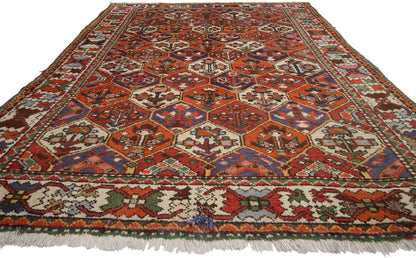7 x 10 Vintage Persian Bakhtiari Rug 71854