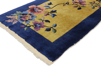 2 x 5 Antique Chinese Art Deco Rug 71863