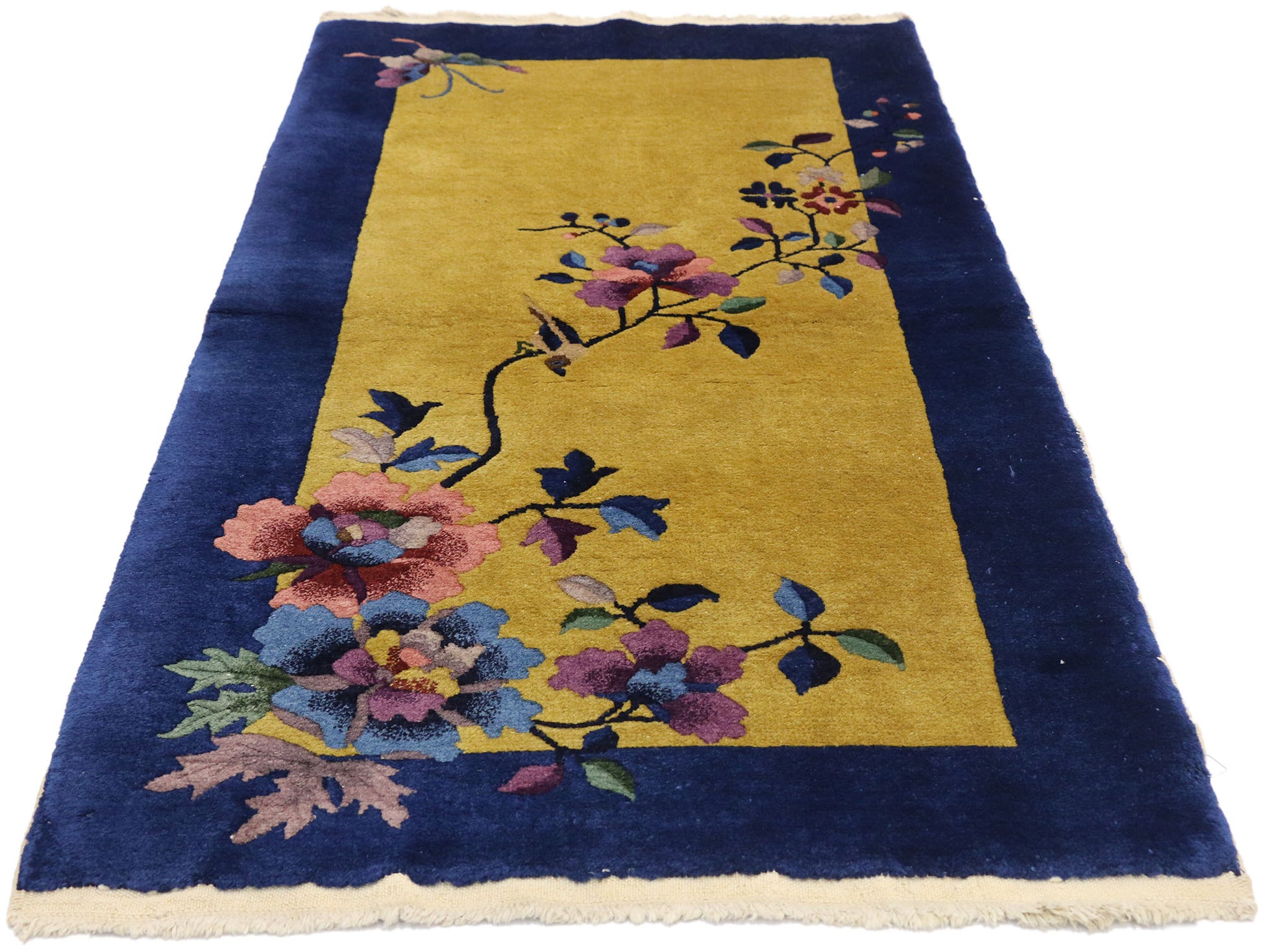 2 x 5 Antique Chinese Art Deco Rug 71863