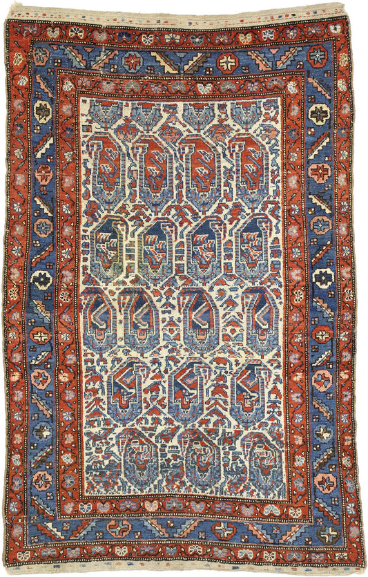 4 x 6 Antique Persian Kurdish Rug 71867