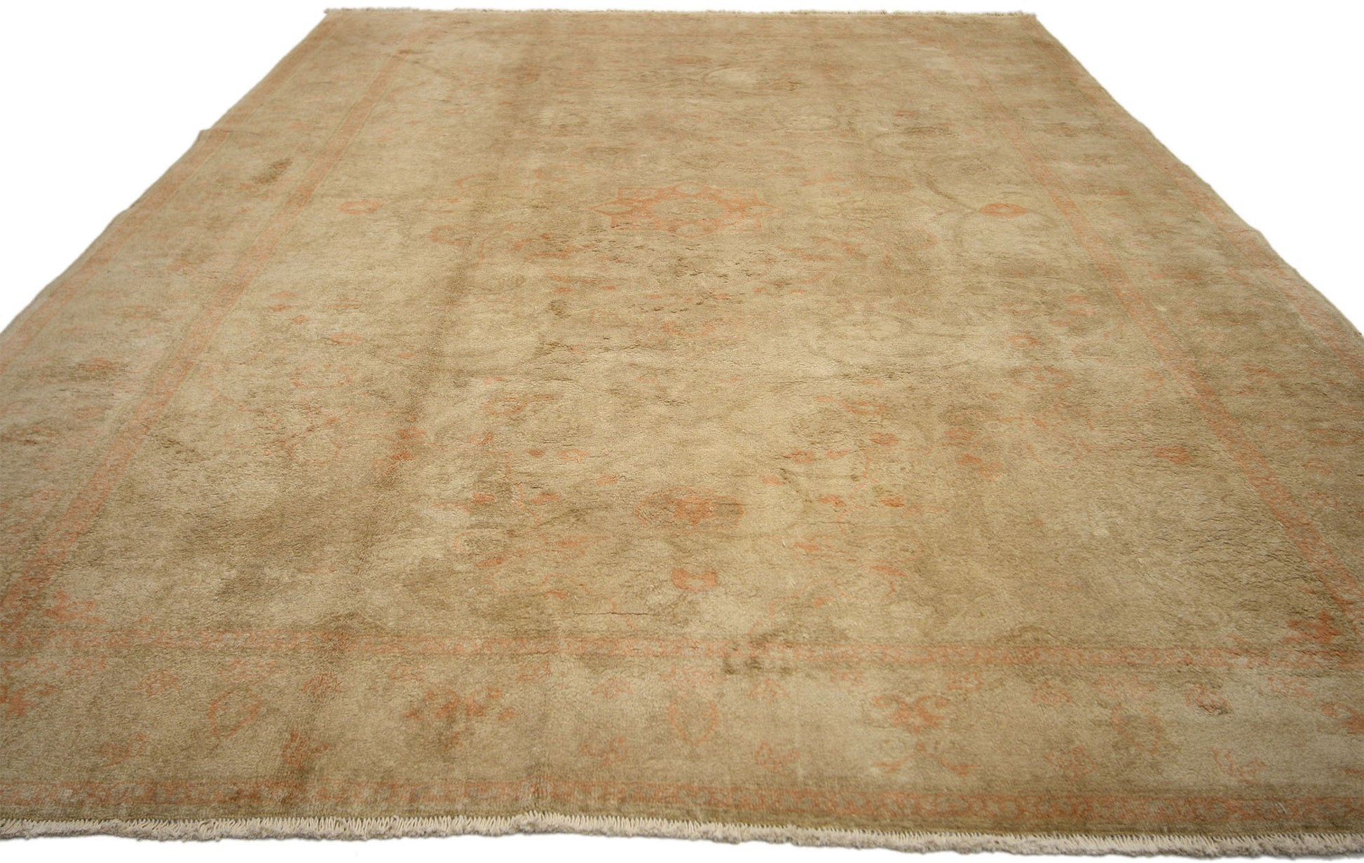 6 x 10 Vintage Turkish Oushak Rug 71911
