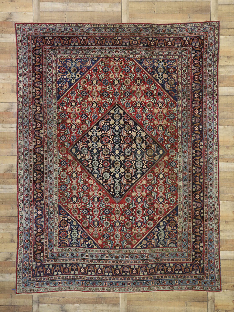 9 x 12 Antique Persian Mashhad Rug 71963